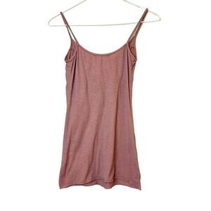 Velvet by Anthropologie V-Neck Spaghetti Strap Cami Top Mauve Pink Small